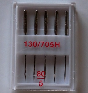 Sewing machine needles no. 80, 5 pcs in box